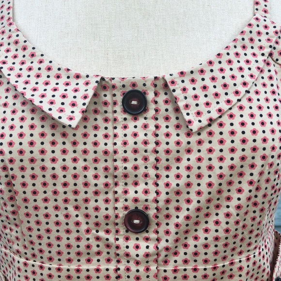 Floral Print Dress with Buttons and Pockets Wiggle - Picture 3 of 8